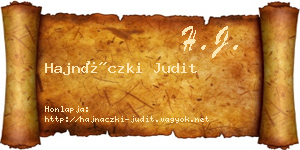 Hajnáczki Judit névjegykártya