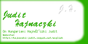 judit hajnaczki business card